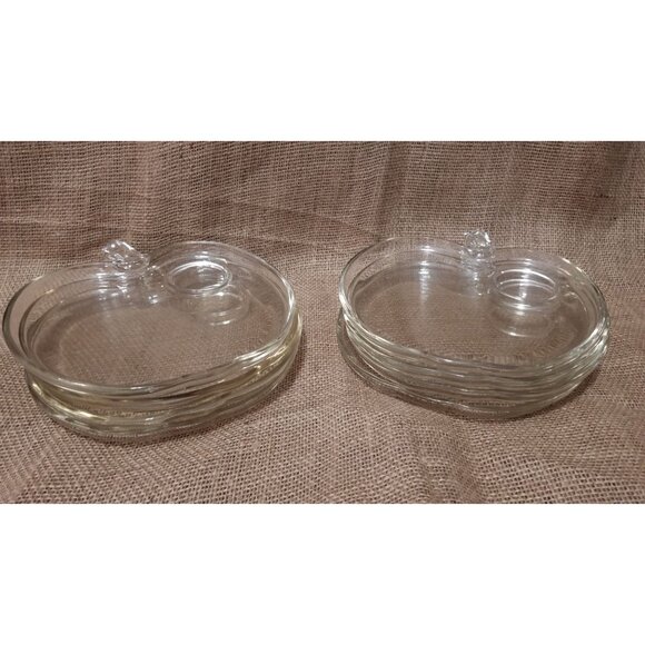 Vintage Hazel Atlas Apple Shaped Bowl & Saucer Set Dessert Dining 20-Piece Set - Picture 3 of 11